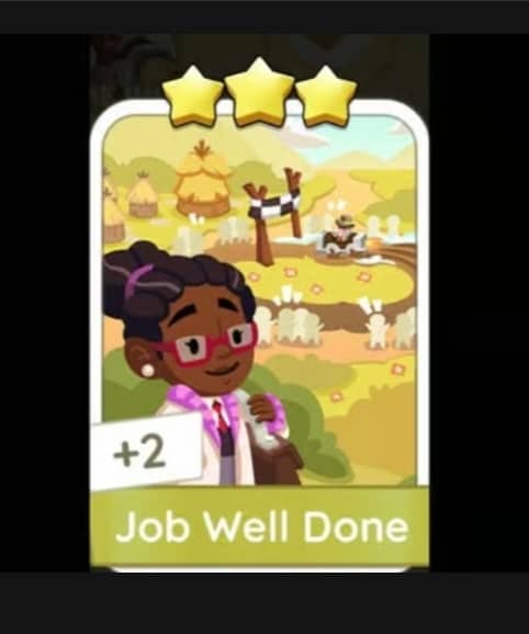 JOB WELL DONE - 3🌟 Set 7-8 - Monopoly Go Sticker