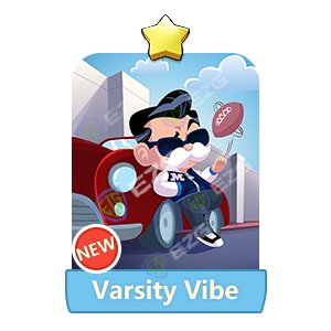 VARSITY VIBE - 1🌟 Set 4-1 Monopoly Go Sticker